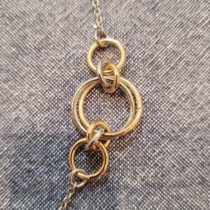 Talbots Chain Link Necklace Two-toned Silver Gold 34-46”